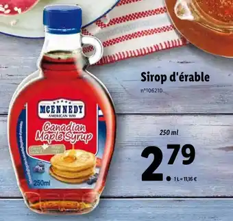 Lidl Sirop d'érable offre