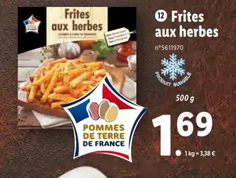 Lidl Frites aux herbes offre