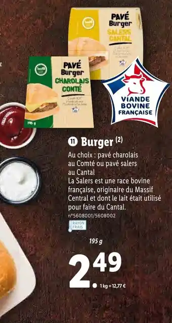 Lidl Burger offre