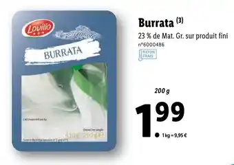 Lidl Burrata offre