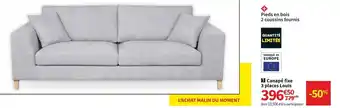 Conforama Canapé Fixe 3 Places Louis offre