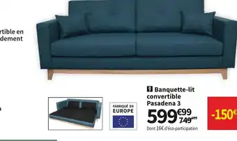 Conforama Banquette-lit Convertible Pasadena 3 offre