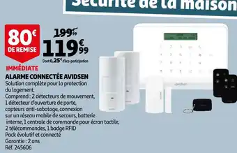 Auchan Avidsen alarme connectée offre