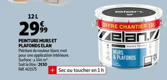 Auchan Elan peinture murs et et plafonds offre