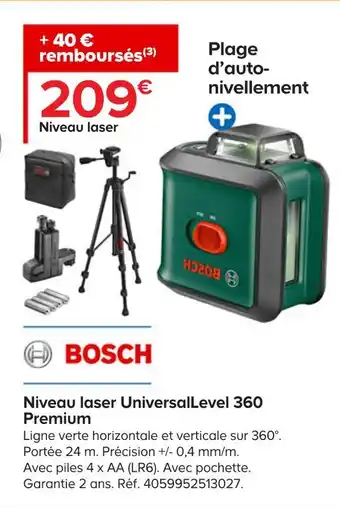Castorama Bosch niveau laser universallevel 360 premium offre