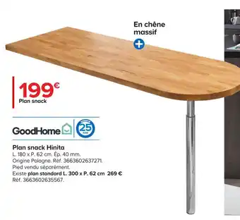 Castorama Goodhome plan snack hinita offre
