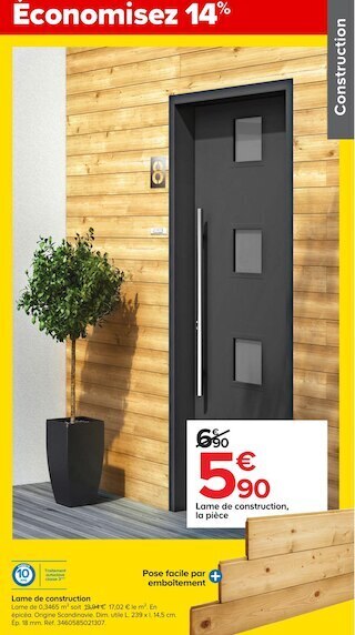 Castorama Lame de construction offre