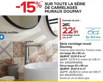 Castorama Série carrelage mural doumay offre
