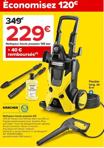 Castorama Karcher nettoyeur haute pression k5 offre