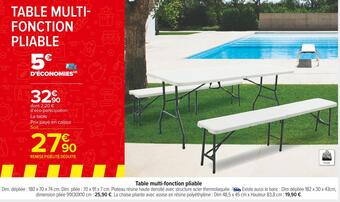 Carrefour Market Table multi-fonction pliable offre