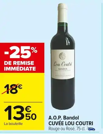 Carrefour Market Cuvée lou coutri a.o.p. bandol offre