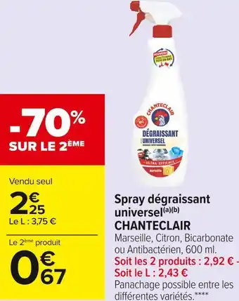 Carrefour Market Chanteclair spray dégraissant universel offre