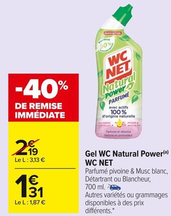 Carrefour Market Wc net gel wc natural power offre
