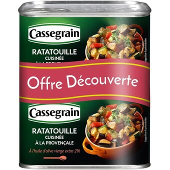 Ratatouille cuisinée à la provençale cassegrain