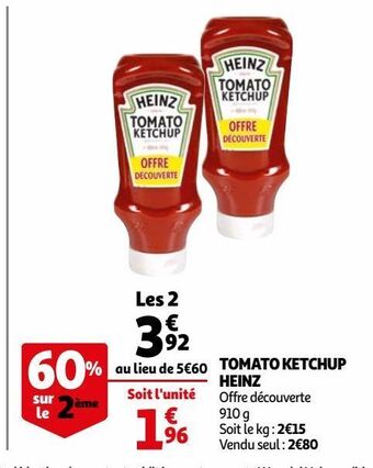 Auchan Tomato ketchup heinz offre