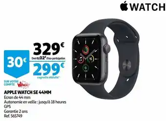 Auchan Apple watch se 44mm offre