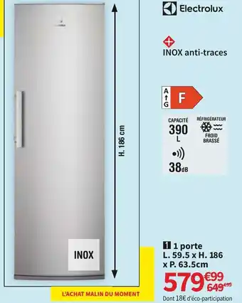 Conforama Electrolux Réfrigérateur 390 L offre