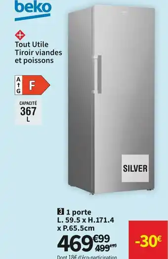 Conforama Beko Réfrigérateur 367 L offre