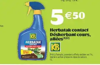 E.Leclerc Herbatak Contact Désherbant Cours, Allées Kb offre
