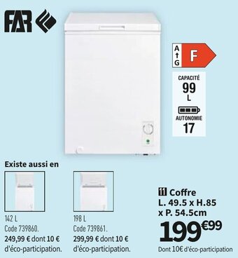 Conforama FAR Coffre offre