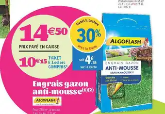 E.Leclerc Engrais Gazon Anti-mousse Algoflash offre