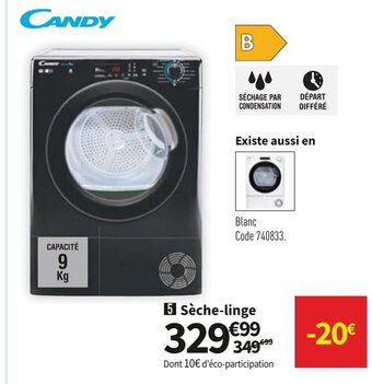 Conforama Candy Sèche-Linge offre
