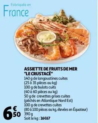 Auchan Assiette de fruits de mer "LE CRUSTACÉ" offre