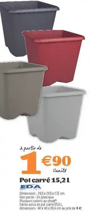 E.Leclerc Pot Carré 15,2 L Eda offre