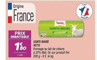 Netto Sainte-maure Netto offre