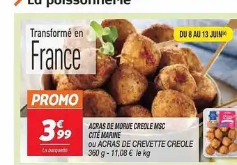 Netto Acras De Morue Creole Msc Cité Marine offre