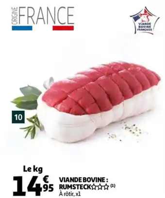 Auchan Viande bovine : rumsteck offre