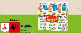 Auchan Lait d'amandes calcium bio bjorg offre