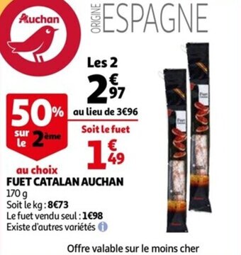 Auchan Fuet catalan auchan offre