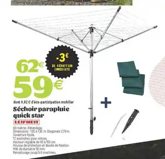 Séchoir Parapluie Quick Star Leifheit
