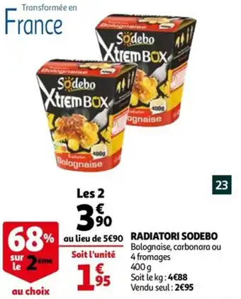 Auchan Radiatori sodebo offre