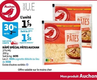Auchan Râpé spécial pâtes auchan offre