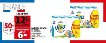 Auchan Lait vitaminé viva de candia offre