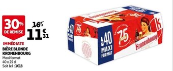 Auchan Bière blonde kronenbourg offre