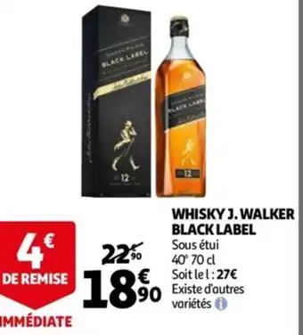 Auchan Whisky J. walker black label offre