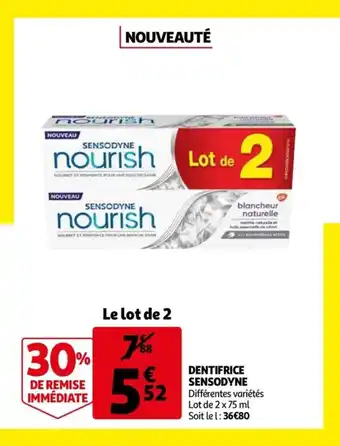 Auchan Dentifrice sensodyne offre