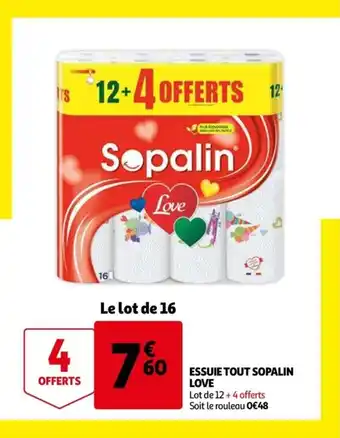 Auchan Essuie tout sopalin love offre