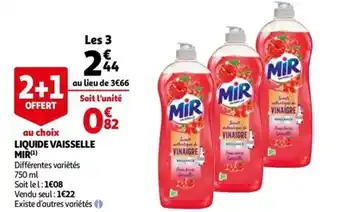 Auchan Liquide vaisselle mir offre