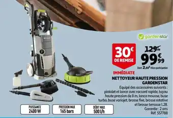 Auchan Nettoyeur haute pression gardenstar offre