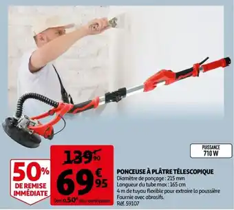 Auchan Ponceuse à plâtre téléscopique offre