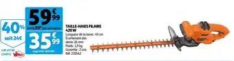 Auchan Taille-haies filaire 420 W offre