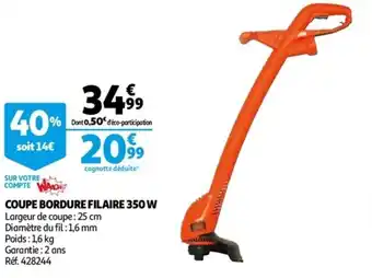 Auchan Coupe bordure filaire 350 W offre