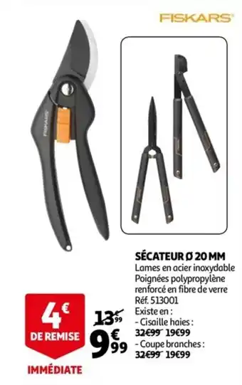 Auchan Sécateur 20 mm offre
