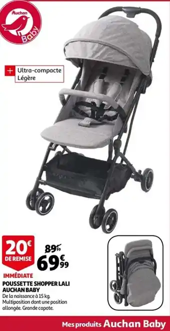 Poussette shopper lali auchan baby