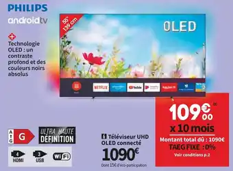 Conforama PHILIPS ANDROIDTV téléviseur UHD QLED connecté offre