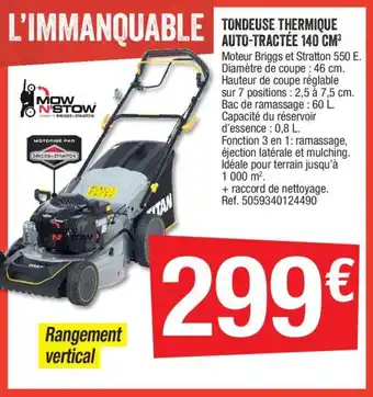 Brico Dépôt Tondeuse thermique auto-tractée 140 cm offre